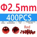 400PCS 2.5mm Red