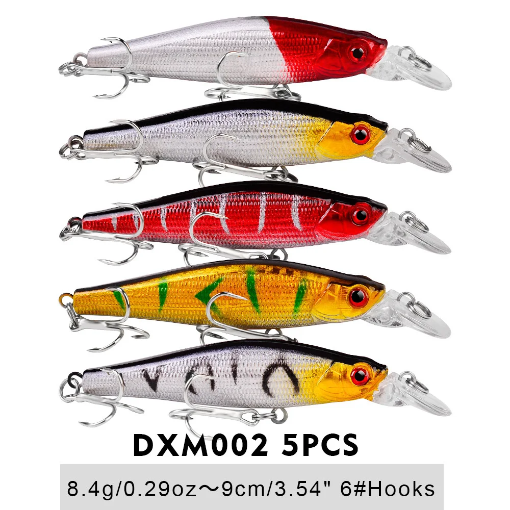 Señuelo de Pesca flotante 9cm 8,3g Minnow Crankbait Wobblers ojos 3D perca cebo Artificial Lucio carpa cebo de natación Pesca - imagen 3