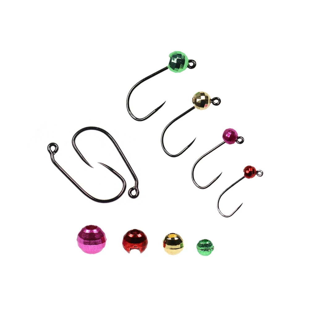 Bimoo-Cuentas de tungsteno ranuradas para discoteca, Bola de pesca facetada, anzuelo de plantilla de peso, hundimiento rápido, cuentas de atado de moscas de Ninfa, 2,5mm-4mm - imagen 3