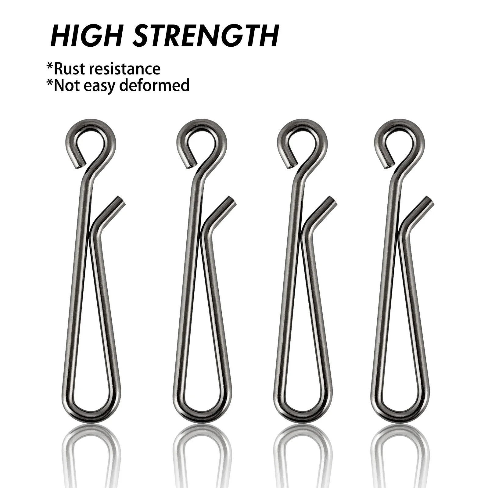 Conector de rodamiento de bolas de alta resistencia para pesca en el mar, giratorio de acero inoxidable para Surfcasting, 20-46lb, 50 unidades - imagen 4