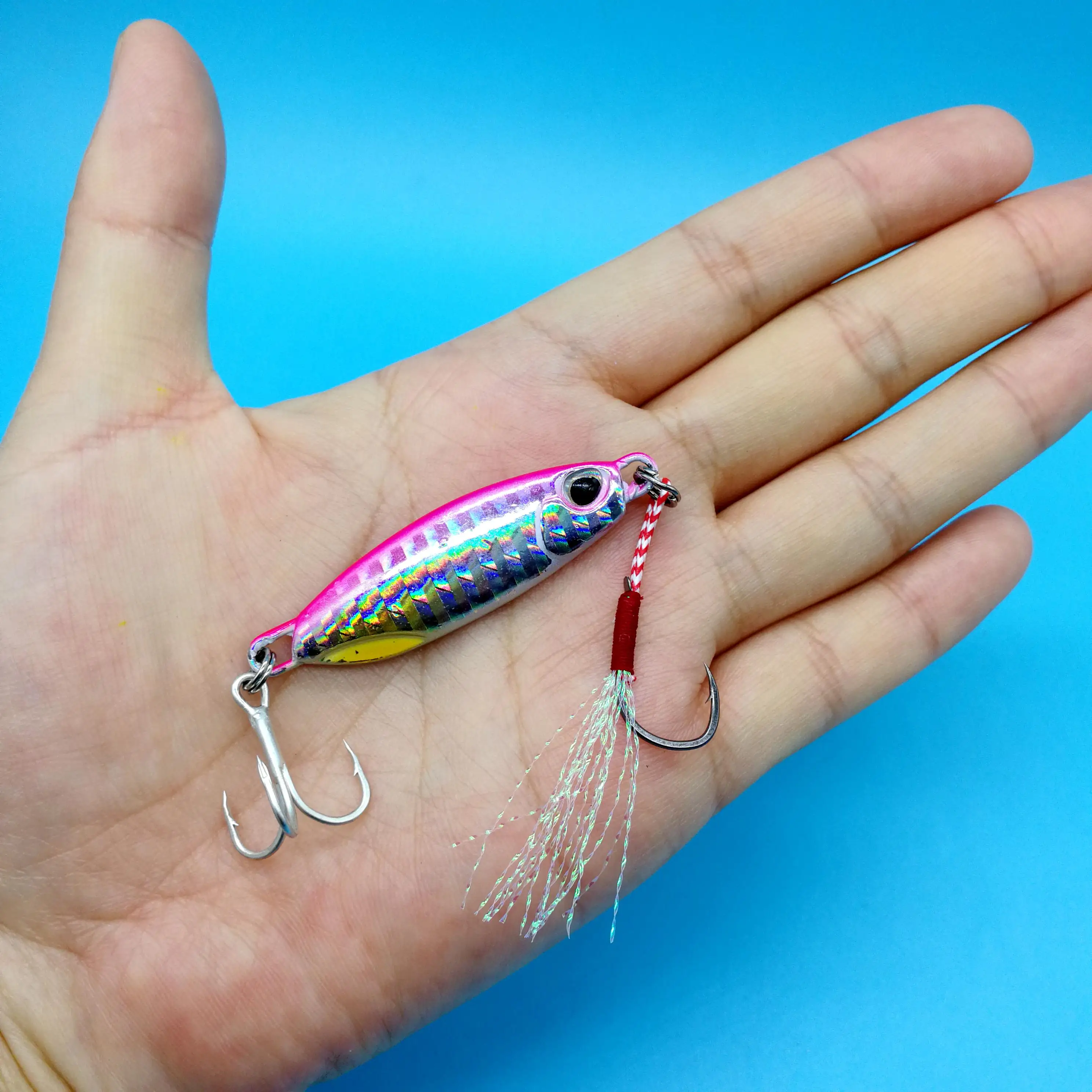 Anzuelo de fundición larga de Metal, señuelo de pesca Jigging, 10g/15g/20g/30g/40g, aparejos de cebo Artificial, lote de 12 unidades - imagen 3