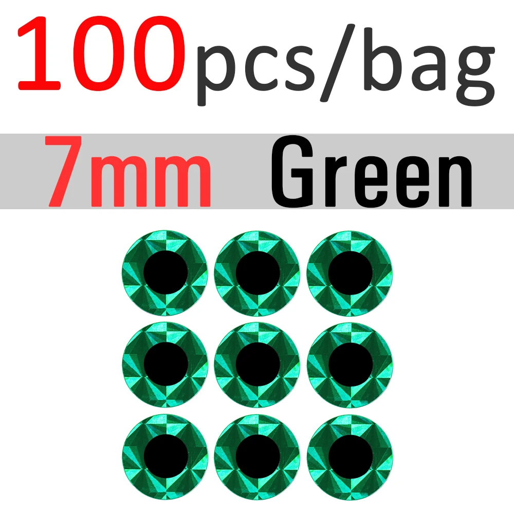 7mm Green 100pcs