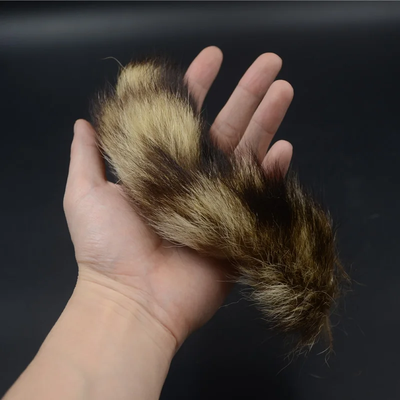 Cola de mapache americano – Pelo rígido para atar moscas - imagen 5