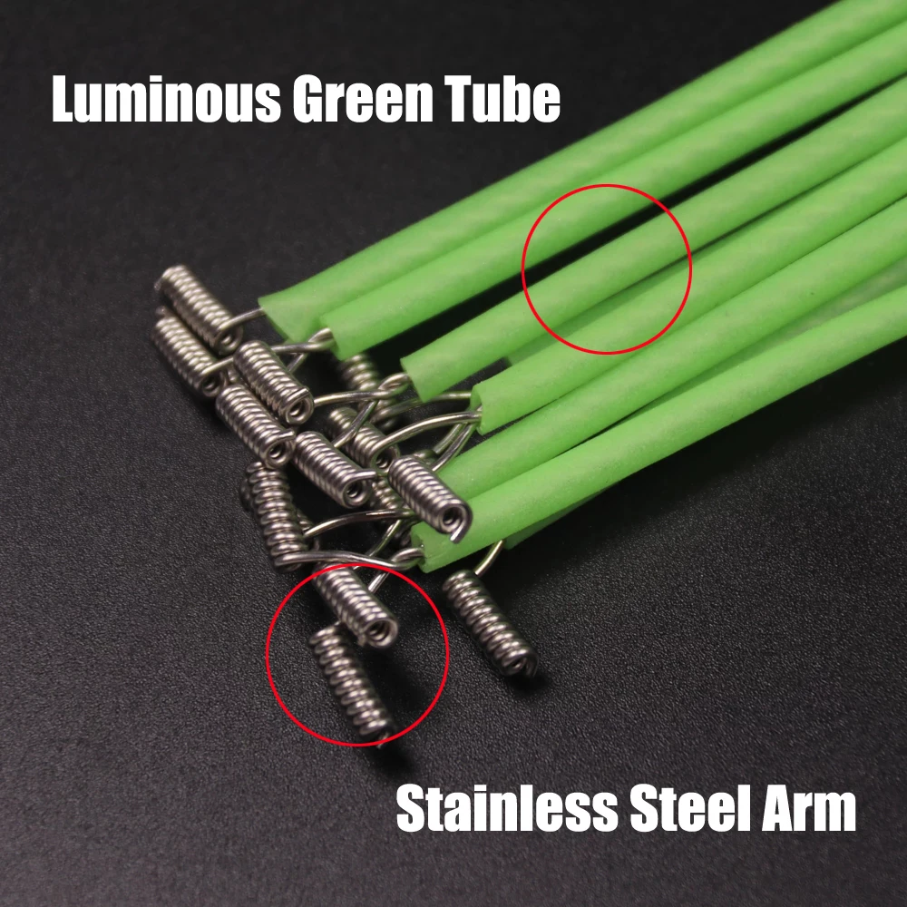 50 Uds. De brazo de equilibrio de alambre brillante en forma de T para pesca en agua salada con cuentas giratorias, aparejo de pesca, ramas, aparejo Terminal cuentagotas - imagen 4