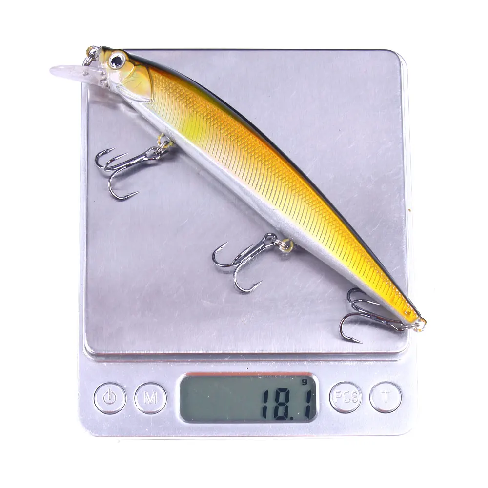 Señuelo de pesca Minnow, 1 unidad, 14cm, 18g, cebo duro Artificial, ojos biónicos 3D, Wobbler, Crankbait, lubina, carpa, Lucio, aparejos de pesca - imagen 5
