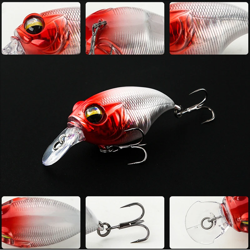 Crankbait-señuelo de pesca con manivela para trucha, cebo flotante de alta calidad, peso de 48mm/11g, Wobbler japonés para buceo, aparejos de cebo de 1,3 m - imagen 5
