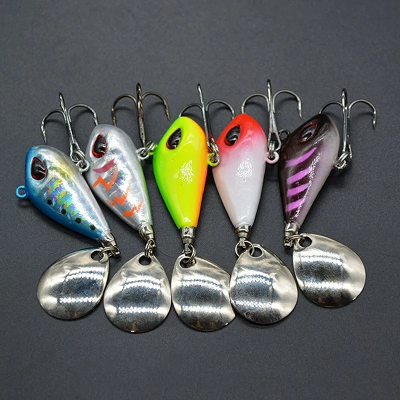 Mini señuelo de pesca de Metal VIB con cuchara, 1 piezas, 6g10g17g25g, aparejos de pesca de invierno, Crankbait, Spinner de vibración, cebo hundido - imagen 3
