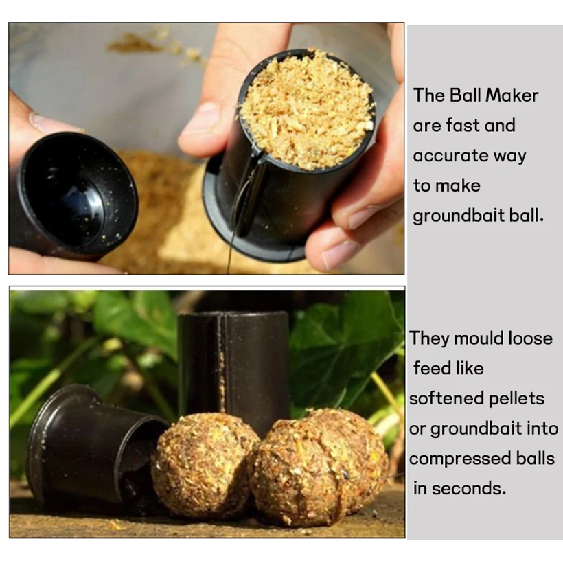 WIFREO-Bola de carnada para pesca, cebo Boilie, herramienta de fabricación, moldeador de bolas de pesca, compresa, alimentador redondo, 1 ud. - imagen 5