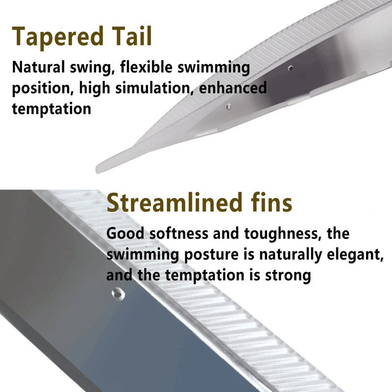 Señuelo de pez espada transparente, cebo biónico de pesca en agua salada, Reflector incorporado, 15cm/20cm, 2 unidades por juego - imagen 5