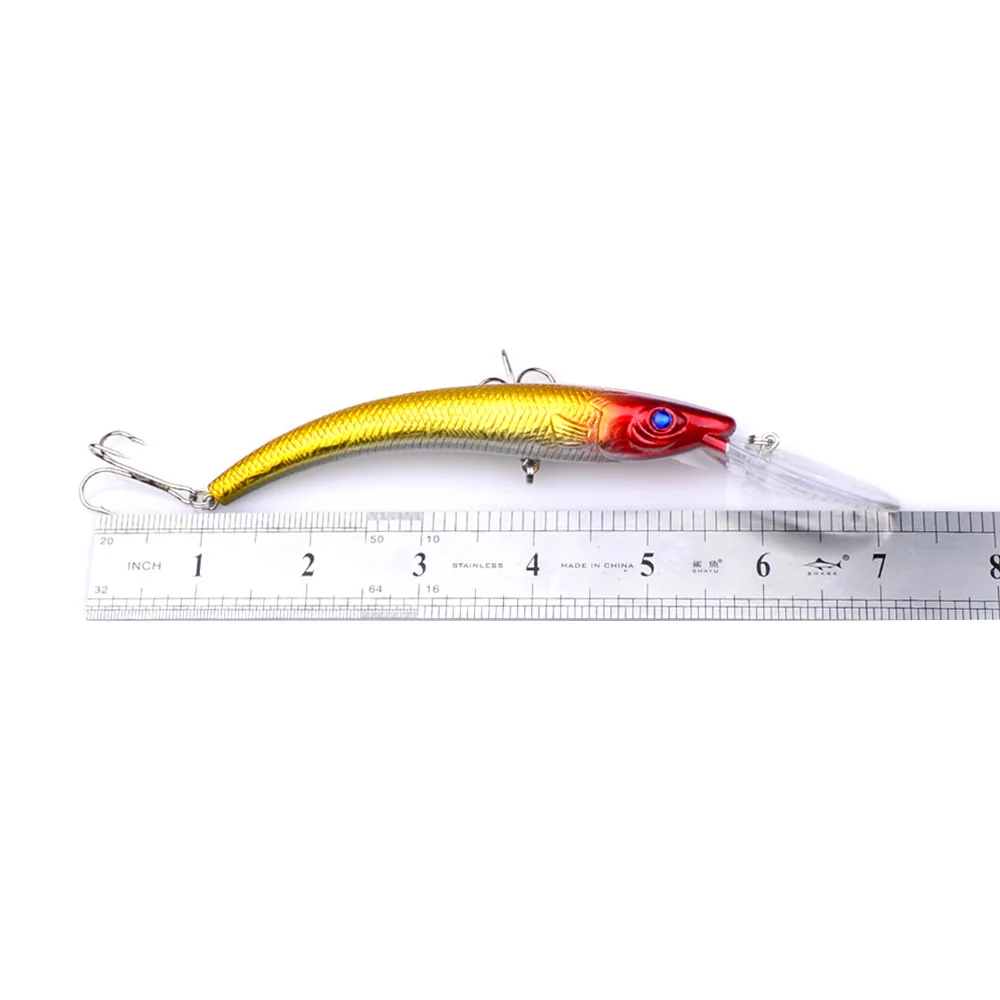 1 Uds Señuelos de Pesca 15,5 m 15,5g pececillo flotante duro cebo Artificial de plástico de Wobblers aparejos de pesca para Perch salmón lucio trucha - imagen 5