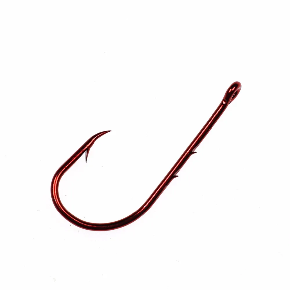 Bimoo-anzuelo rojo de pesca, tamaño 100, 5/0, 4/0, 3/0, 2/0, 1/0, etc. - imagen 3