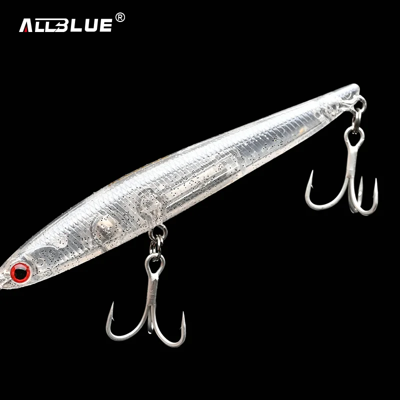 ALLBLUE-Barra de cebo de pesca SPEAR 90, señuelo de 90mm/9 g, lápiz de hundimiento, ojos 3D de sombra larga, cebos artificiales de tungsteno, aparejos de Lubina y Lucio - imagen 5