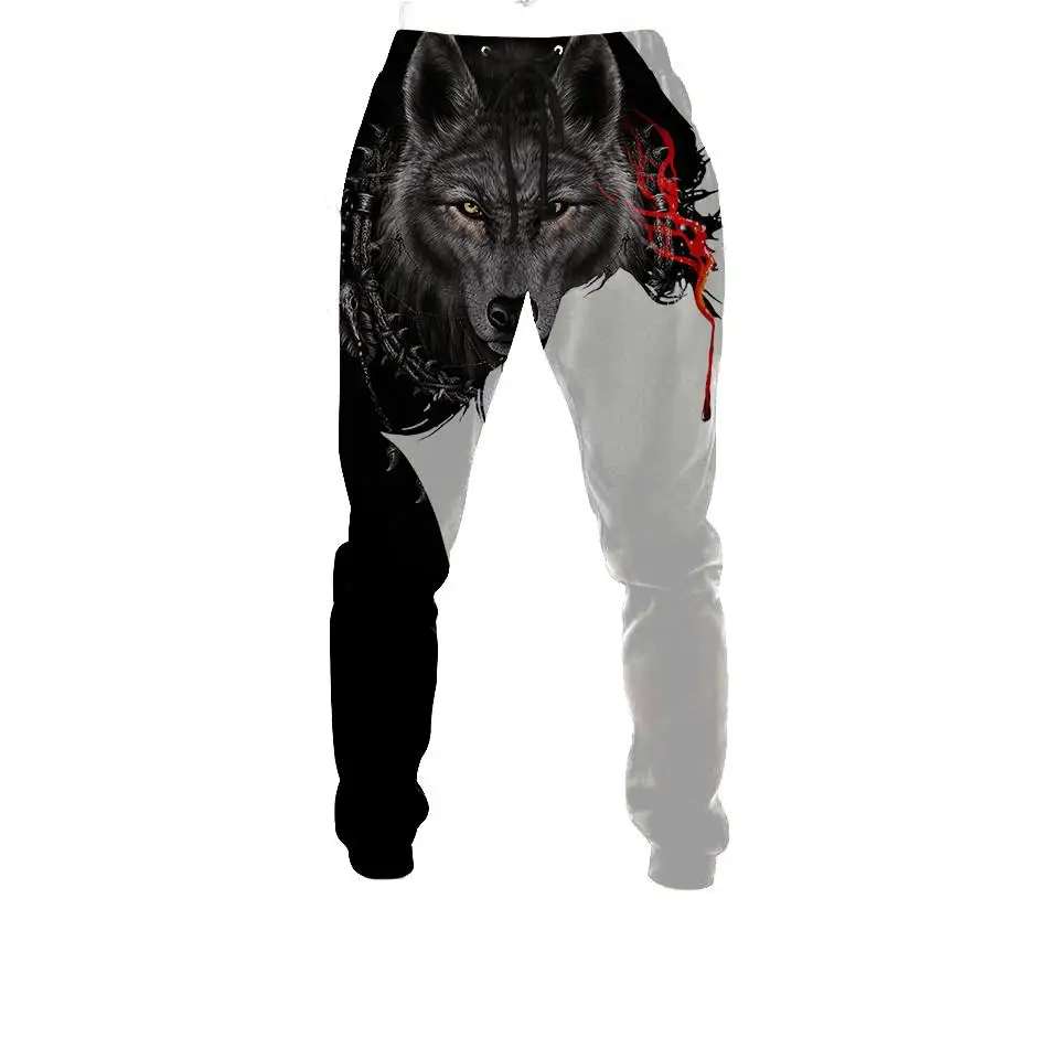 Conjuntos con estampado 3D de lobo nativo de Jesús para hombre, Sudadera con capucha y pantalones, ropa deportiva Unisex de otoño, chándales de calle informales, ropa masculina PLTZ-01 - imagen 4