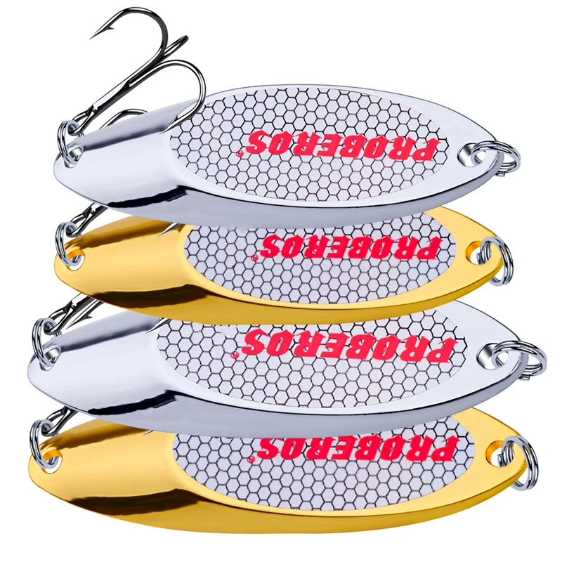 Señuelo de pesca de trucha, cebo duro Artificial de lentejuelas duras pequeñas, cuchara giratoria de Metal de 3g-60g, gran oferta, 1 unidad