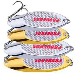 Señuelo de pesca de trucha, cebo duro Artificial de lentejuelas duras pequeñas, cuchara giratoria de Metal de 3g-60g, gran oferta, 1 unidad