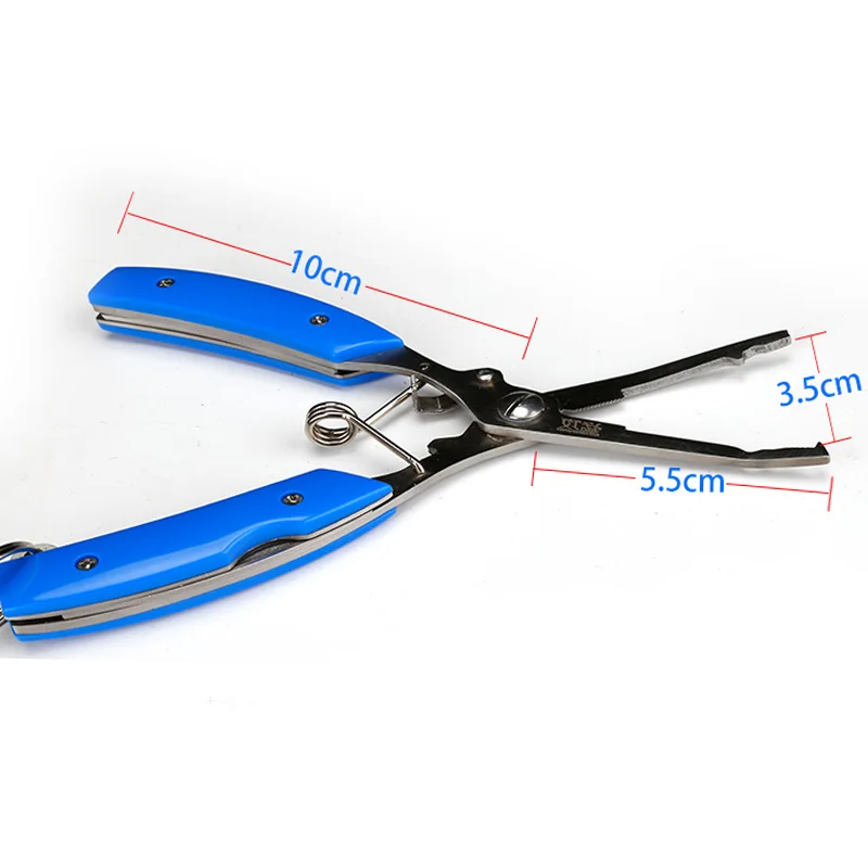 WDAIREN-Alicates de pesca multiherramienta, Mini tijeras de acero inoxidable plegables portátiles, cortador de línea, elimina el gancho, herramientas de pesca - imagen 2