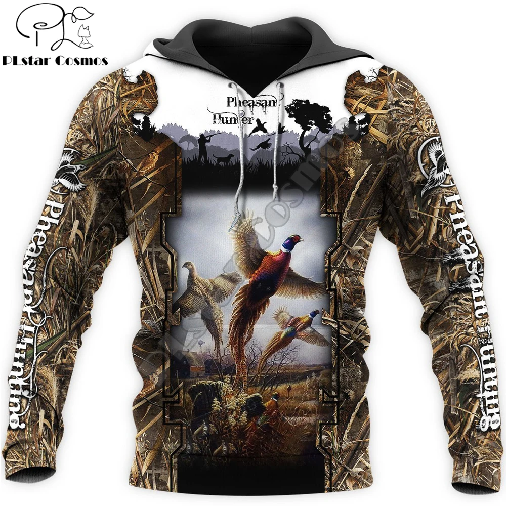 Sudadera con capucha con estampado 3D de caza de faisán, sudadera Huntaholic para hombre, ropa de calle Unisex, jersey con cremallera, chaqueta informal, chándales KJ0246 - imagen 4