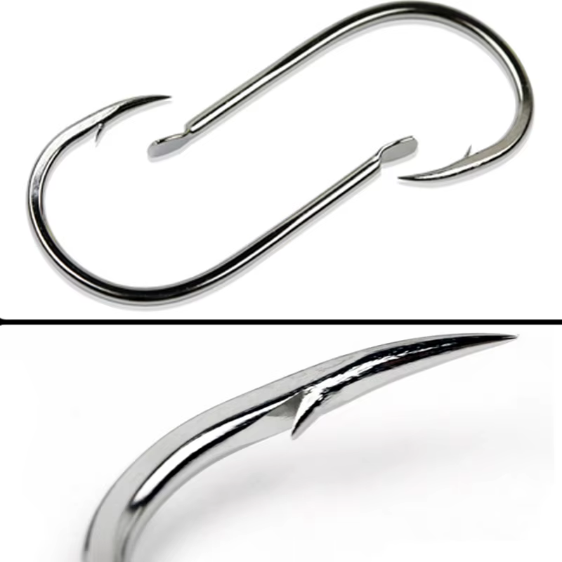 Anzuelos de pesca con púas de 7 tamaños, herramienta de señuelo de acero con alto contenido de carbono, afilado, fuerte, grueso y fino, 100 unids/lote - imagen 5