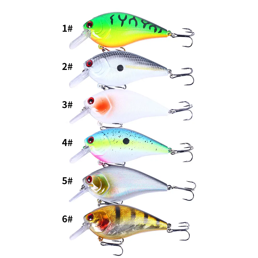 HENGJIA, 1 Uds., 8,5 cm, 15g, sonajero, Crankbait de buceo poco profundo, Wobbler Artificial para Lucio, cebo duro, aparejos de pesca, 6 colores - imagen 3