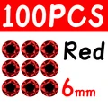 100pcs 6mm Red