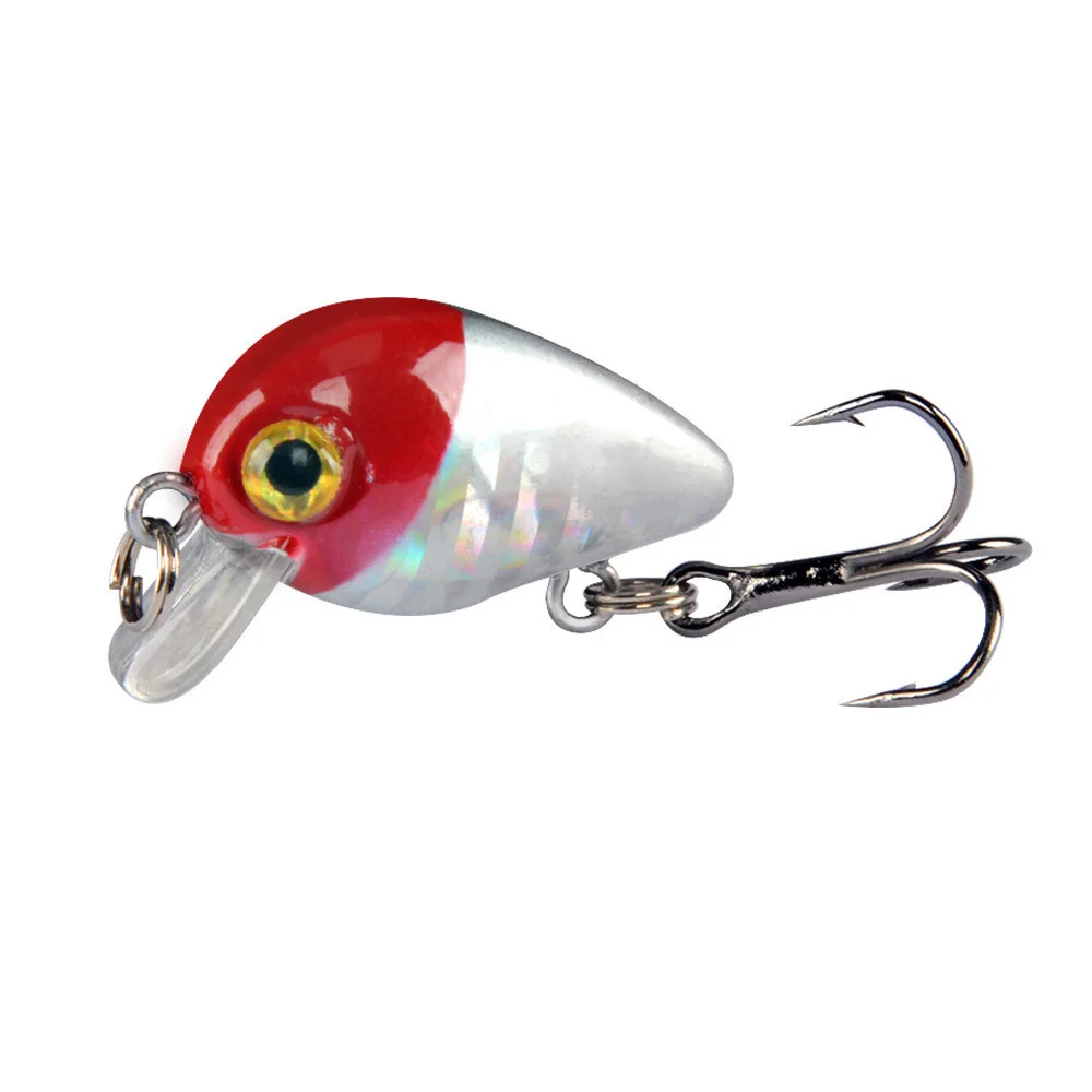 Señuelo de Pesca con manivela, 2,8 cm, 1,5g, Mini Wobbler, cebo duro Artificial Topwater, Crankbait Isca, trucha, bajo, carpa, aparejos de Pesca, 1 Uds. - imagen 5