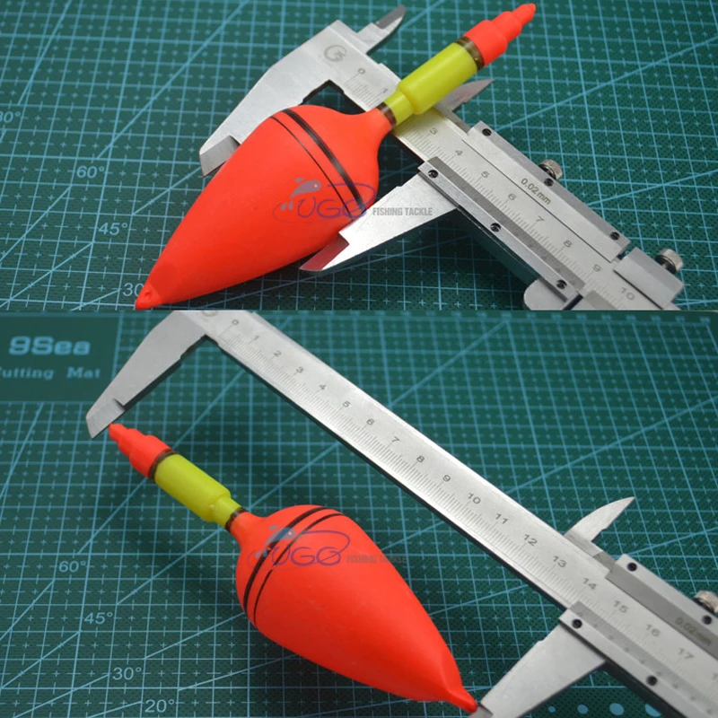 Flotador de pesca en el mar, caña larga de plástico con agujero, 50g, 6 unidades - imagen 3