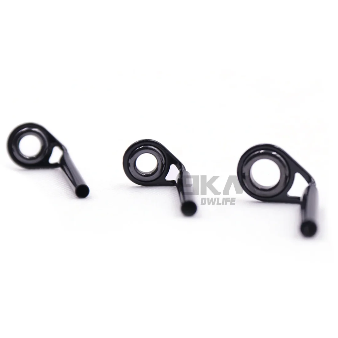 Guías de caña de pescar 5 ~ 10 Uds MKT Kit de reparación de caña de pescar guía superior de punta anillo de cerámica de acero inoxidable agua dulce salada 1,2 ~ 2,0mm