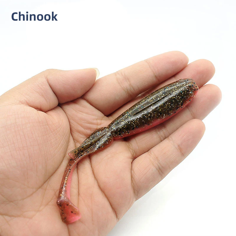 Chinook-señuelo de pesca suave, cebo Artificial de silicona, 80/120mm, 10/5 unidades - imagen 5