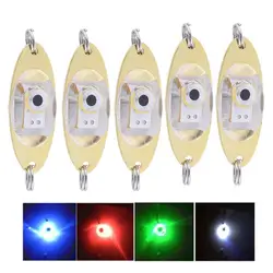 Luz de pesca con forma de ojo, lámpara de Flash LED de gota profunda, luz subacuática, señuelo de pesca de calamar, 5 uds.