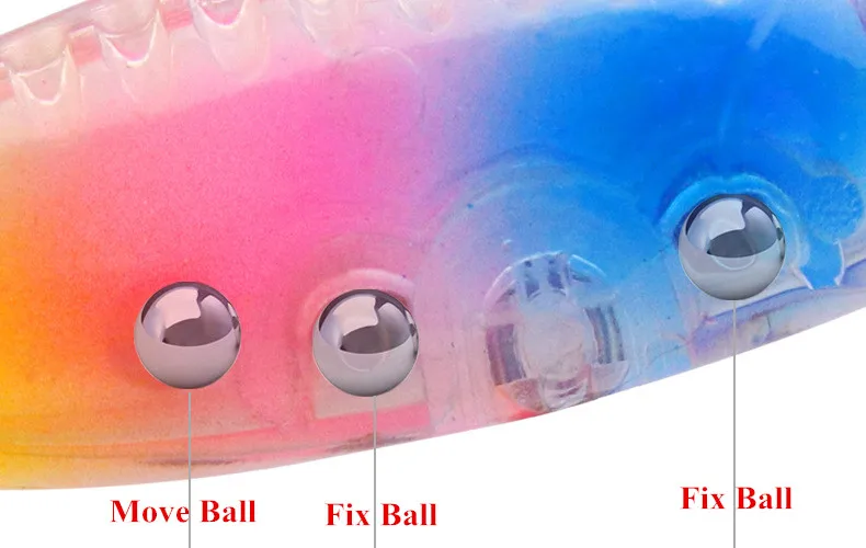 Señuelo de lápiz flotante para pesca, cebo Artificial transparente de 4,5 cm/3,3g, superficie con bolas de acero ruidosas, 1 unidad - imagen 2