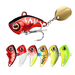 1 Uds se hunde Mini VIB pesca aguja giratoria vibratoria cuchara hielo Invierno bajo trucha cebo de pesca Isca Artificial cebo duro