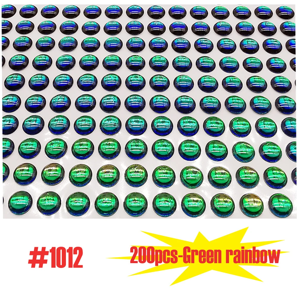 200pcs Green rainbow