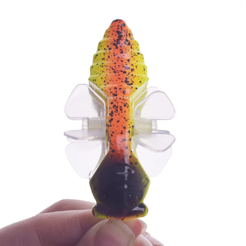 Señuelos de Pesca de Cicada Whopper Topwater Popper, 7,5 cm, 15,5g, cebo Artificial Wobblers giratorio, doble hélice, aparejos de arrastre, 1 ud. - imagen 5