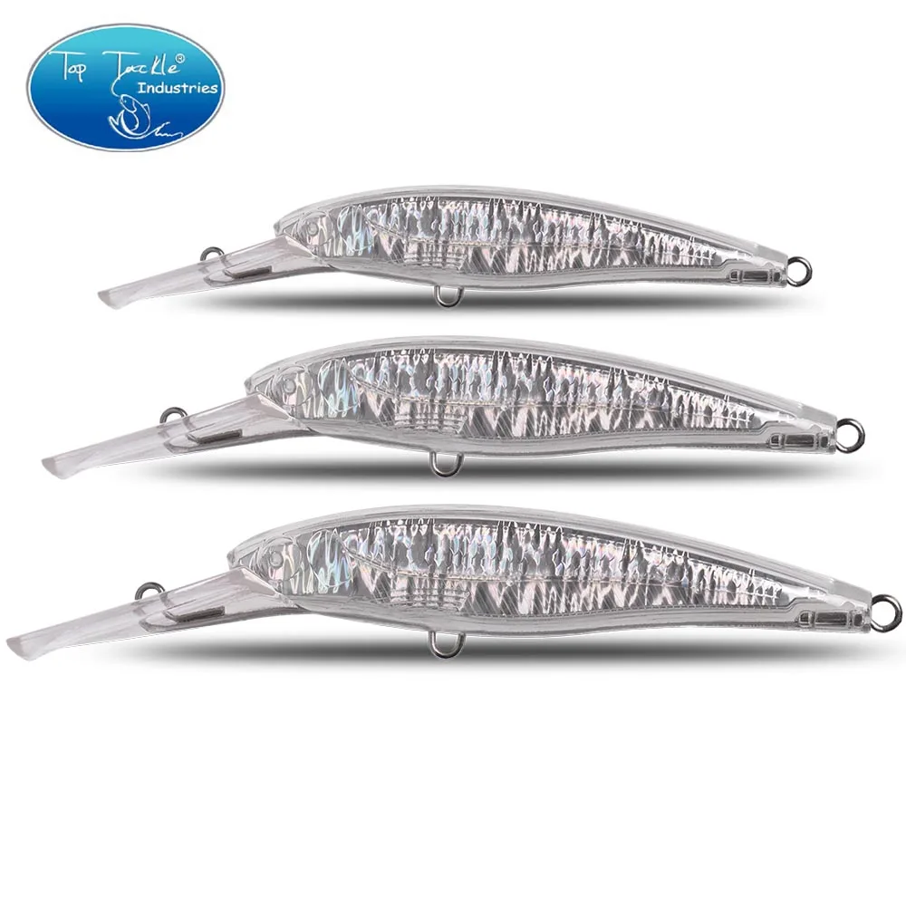 Señuelo de pesca de arrastre sin pintar, cebo duro Artificial, flotante/hundido, Minnow, 140mm/160mm/180mm - imagen 3