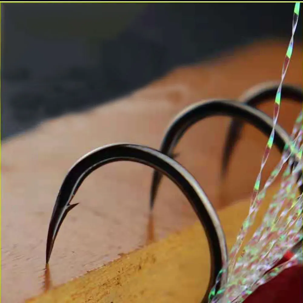 AS-anzuelos de púas de 100 piezas, señuelo de asistencia de acero inoxidable, Jigging lento y rápido, anzuelo de carbono de fuerte resistencia, accesorios de aparejos - imagen 5