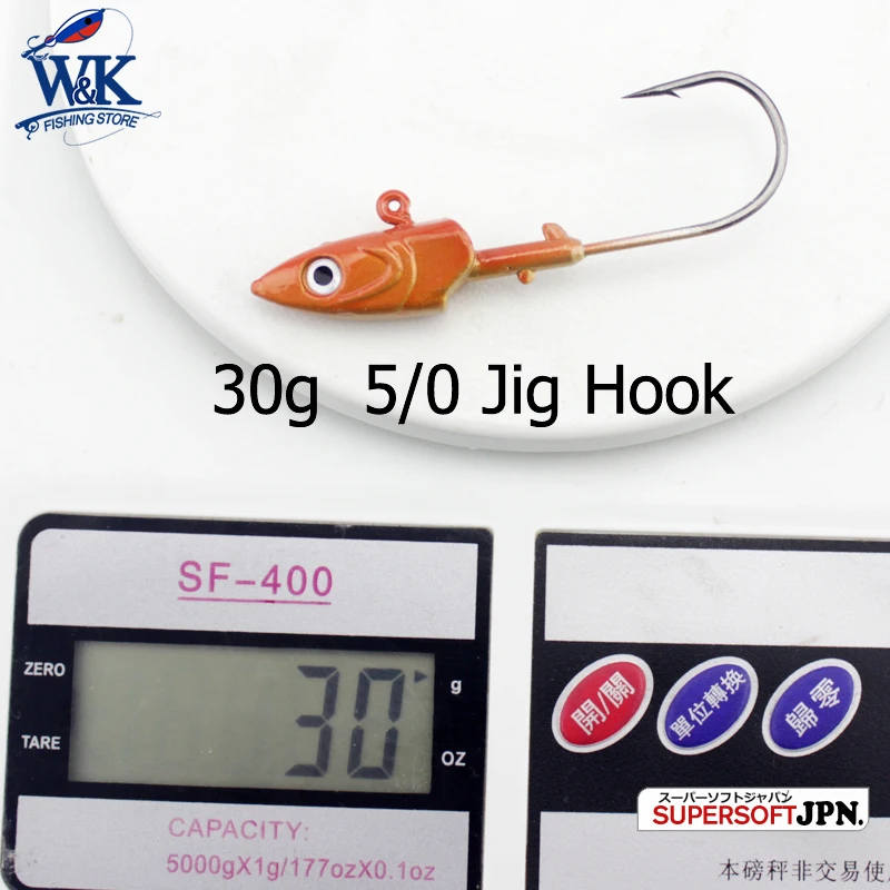 Gancho de pesca de cabeza de Jig en oferta 2 unids/lote gancho de JIG pesado para Sayori Shad en 40g 30g accesorios de señuelo de pesca de 20g - imagen 2