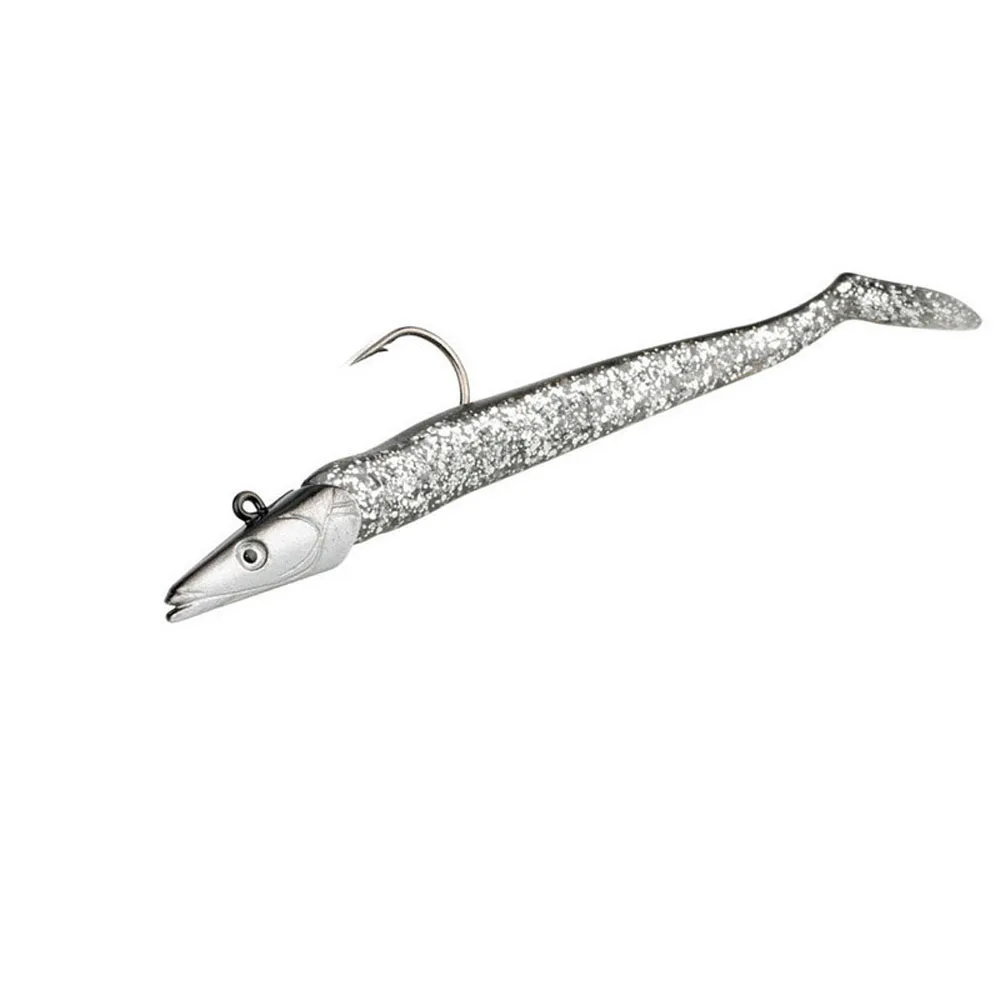 Señuelo tipo anzuelo Wobblers con cabeza de peso de pececillo suave, cebos de silicona de 10g, Swimbait, aparejos de pesca fáciles de brillo, anzuelo de manivela para Lucio, 5 uds. - imagen 4