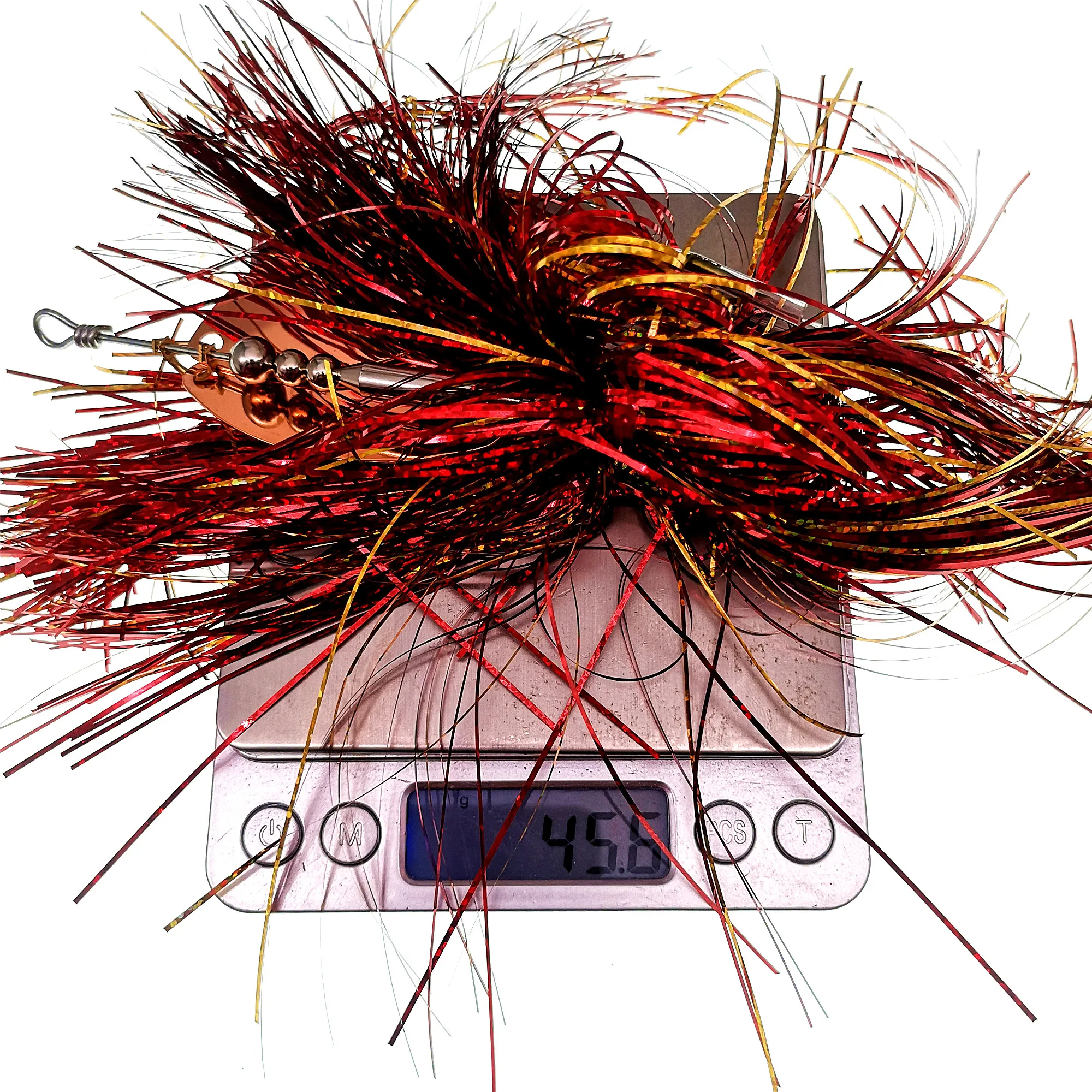 Señuelo giratorio de 4 piezas de 22cm/45g, señuelo de pesca de cuchara de Metal, anzuelo triple, señuelo de lubina, cebo duro, aparejos de plantilla - imagen 5