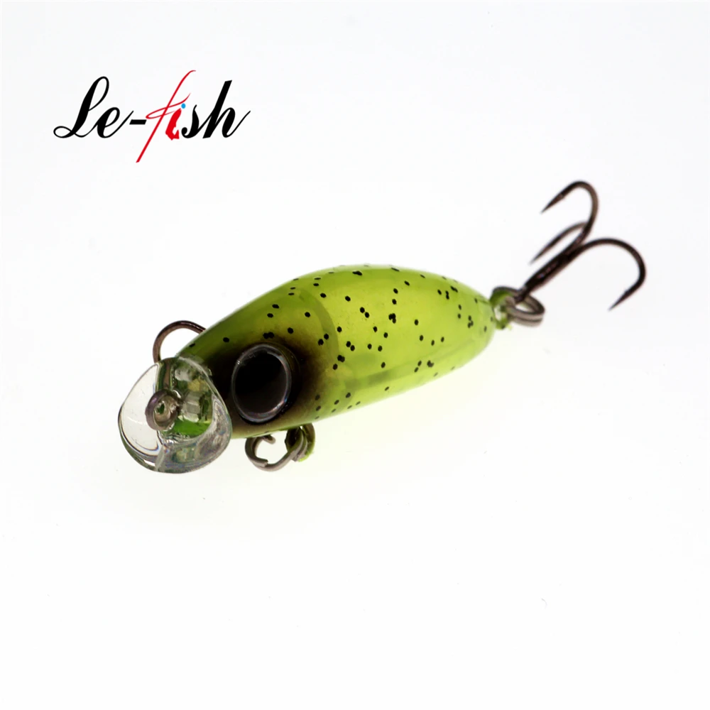Le fish-señuelo de pesca ultraligero de diseño japonés, 2,3g, 35mm, Minnow flotante, Mini cebo duro para perca, trucha, lubina, novedad - imagen 3