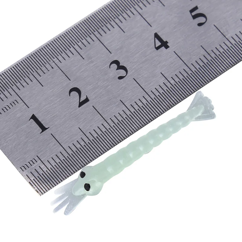 100 unids/lote de señuelos blandos de 4cm y 0,25g, cebo Artificial luminoso Para Camarón, Anzois Para Pesca, señuelo de cuchara de calamar, aparejos de Pesca - imagen 3