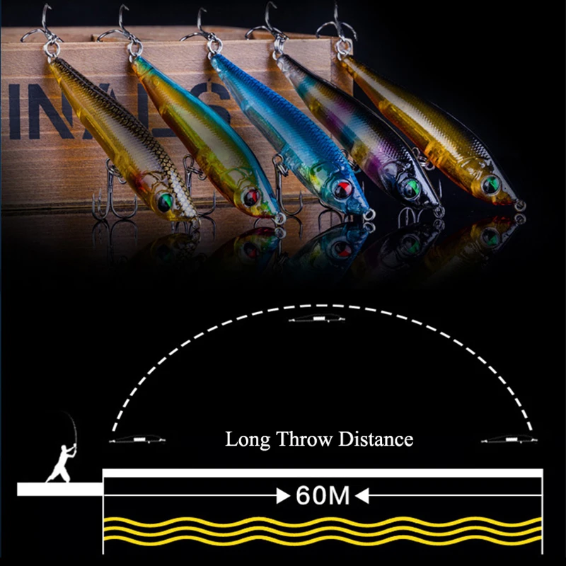 Señuelo de pesca en forma de pececillo, cebo Artificial duro de 6,5 cm, 8cm, 9,5 cm, ojos en 3D, aparejos de pesca, 2 uds. - imagen 5