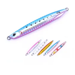 CASTFUN Drag Metal Super Slim Jigging 40g 60g 1 pieza plantilla de fundición plantilla de Metal cebos artificiales brillante pesca de Jigging lento