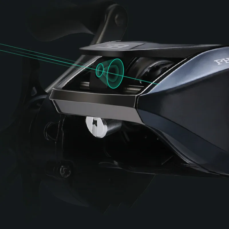 Carrete de Baitcasting con sistema de freno Dual, 8KG de arrastre máximo, 14BBs, 6,3: 1, carrete de doble línea de alta velocidad, rueda de arrastre - imagen 3