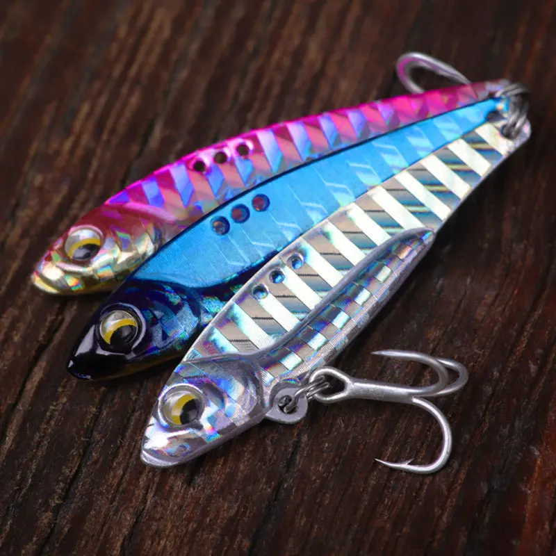 Señuelo de pesca LINNHUE Metal VIB 5g/7g/13g/15g/20g aparejos de pesca Crankbait Wobbler cebo anzuelo triple aparejos de cebo que se hunden - imagen 4