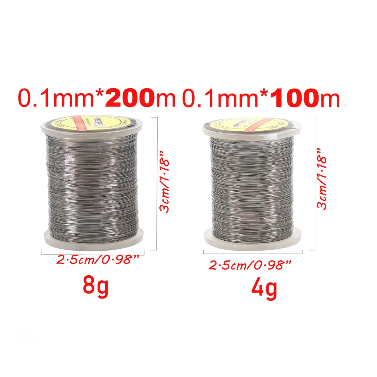 Bimoo-cepillo para doblar cables de acero inoxidable, 0,1mm, atado de moscas, cuerpo, cepillo para doblar cables, alambre para agregar peso, cepillos grandes para moscas de Lucio - imagen 3