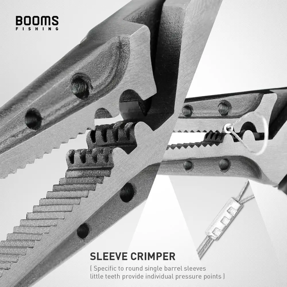 Booms Fishing-Alicates de pesca de acero inoxidable, cortadores de línea trenzada, removedor de anzuelos, herramienta de equipo de pesca resistente al agua salada - imagen 3