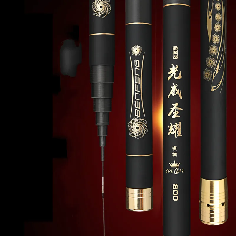 Caña De pescar telescópica ultraligera, caña De mano De carbono 40T, sección larga, 8m-15m, Pesca De Taiwán - imagen 4