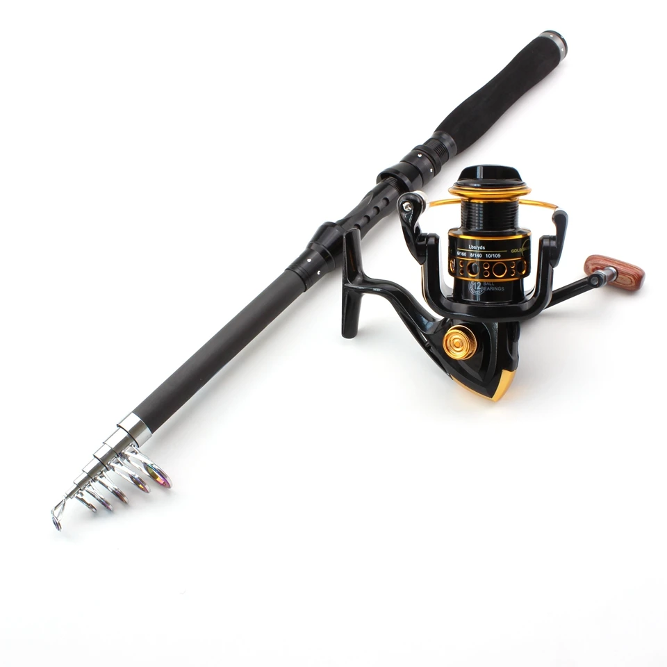 Caña de pescar telescópica y carretes de alto carbono, conjunto de herramientas de pesca, aparejos de pesca de viaje, deportes al aire libre, 1,8 m-3,0 m - imagen 4