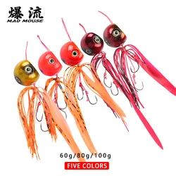 MADMOUSE-SEÑUELOS Tai Kabura Slider Jig Sinker, plomo Jigging, pargo rojo, pesca en el mar, cebos de pesca en barco, novedad, 60g, 80g, 100g