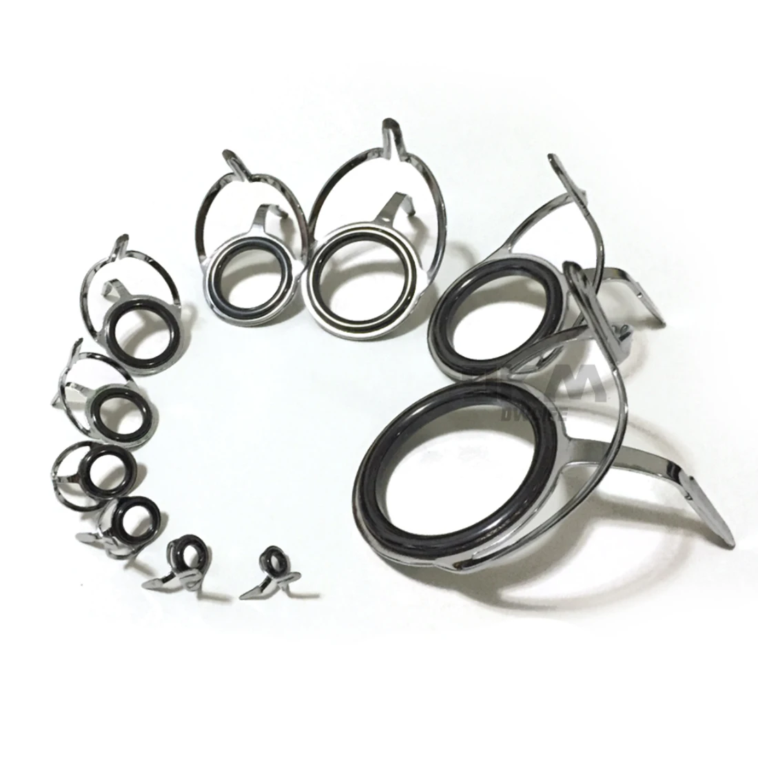 Kit de guías de reparación de cañas, guías de caña de pescar de acero inoxidable, guía de construcción de caña de pescar de agua dulce y de mar, anillos de cerámica de 4mm ~ 38mm - imagen 5